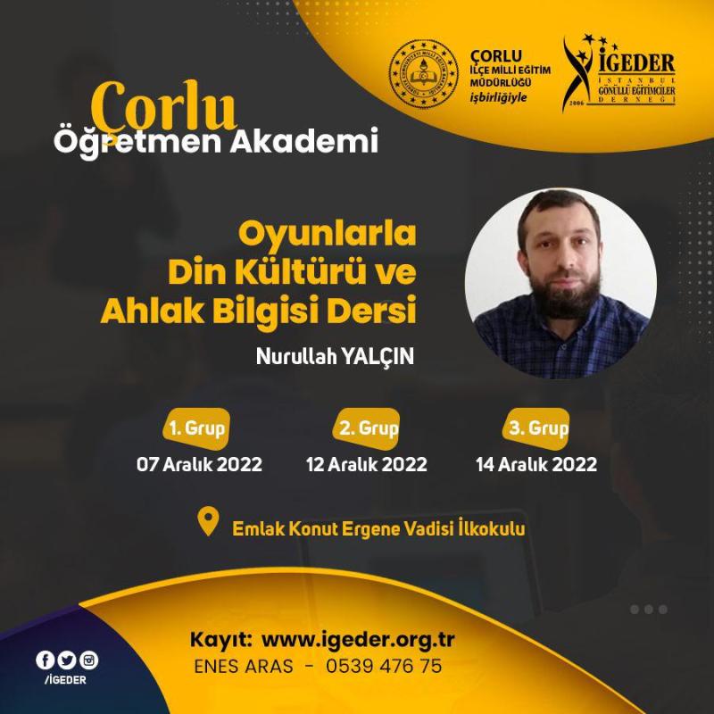 Bir Din Bir Çorlu Atölye Çalışmaları