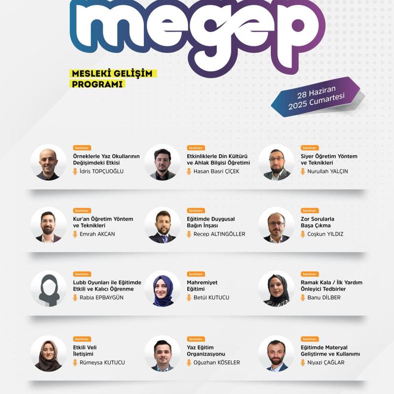 Yaz Eğitimleri Zirvesi Megep (Mesleki Gelişim Programı)