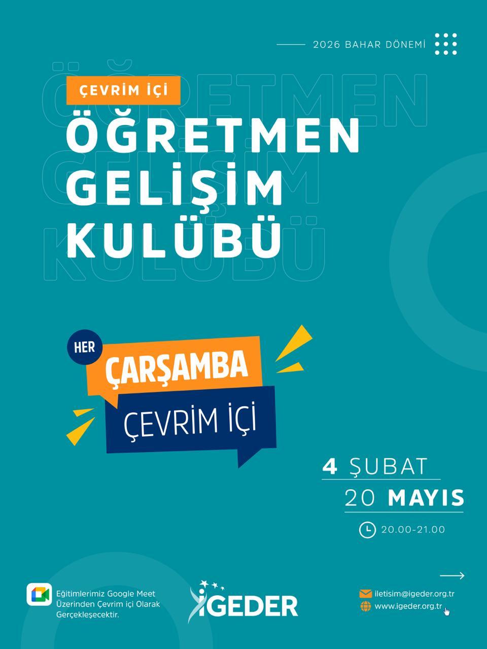 Çevrim İçi Öğretmen Gelişim Kulübü - Bahar Dönemi