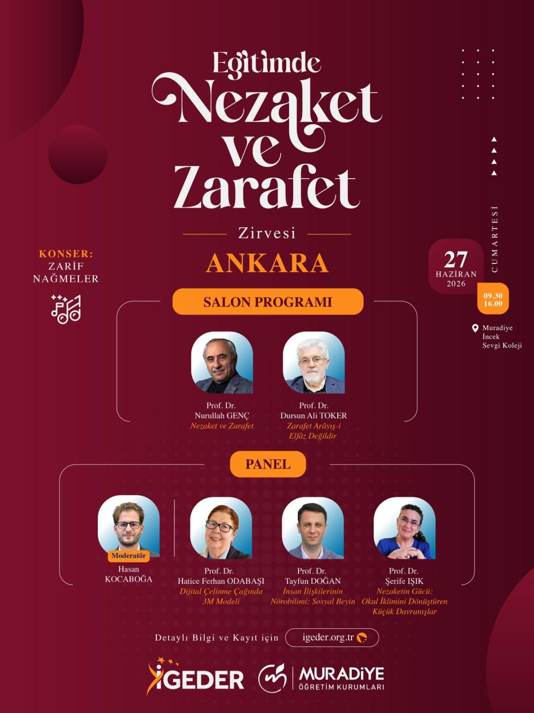 Eğitimde Nezaket ve Zarafet Zirvesi Ankara